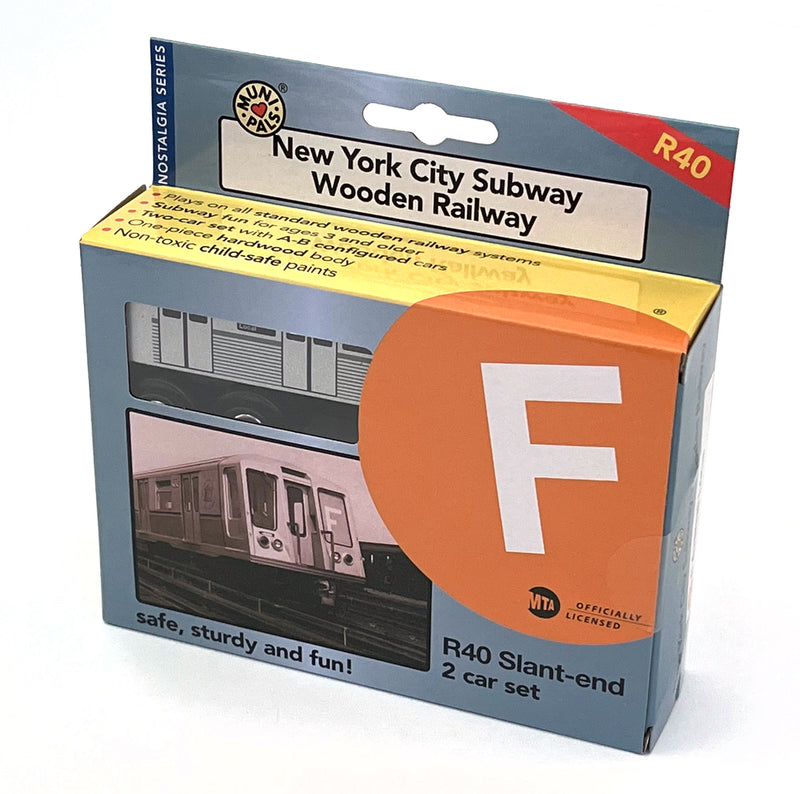 Mta wooden hot sale train set